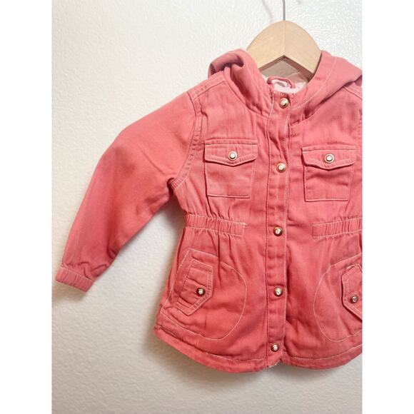 Tahari Girl  Size 3T Toddler Coral Button Front Jacket Z230 - Picture 3 of 9